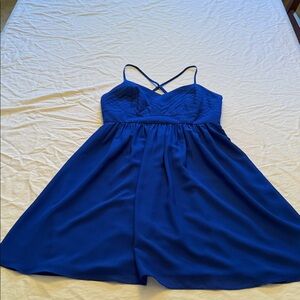Badgley Mischka Blue Mini Dress